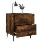 vidaXL Mesita de noche madera ingeniería roble ahumado 40x35x47,5 cm vidaXL Mesita de noche madera ingeniería roble ahumado 40x35x47,5 cm