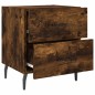 vidaXL Mesita de noche madera ingeniería roble ahumado 40x35x47,5 cm vidaXL Mesita de noche madera ingeniería roble ahumado 40x35x47,5 cm