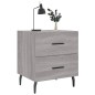 vidaXL Mesita de noche madera de ingeniería gris Sonoma 40x35x47,5 cm vidaXL Mesita de noche madera de ingeniería gris Sonoma 40x35x47,5 cm