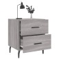 vidaXL Mesita de noche madera de ingeniería gris Sonoma 40x35x47,5 cm vidaXL Mesita de noche madera de ingeniería gris Sonoma 40x35x47,5 cm