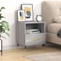 vidaXL Mesita de noche madera de ingeniería gris Sonoma 40x35x47,5 cm