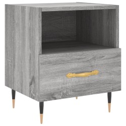 vidaXL Mesita de noche madera de ingeniería gris Sonoma 40x35x47,5 cm