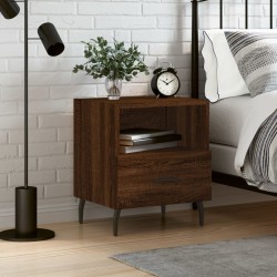 vidaXL Mesita de noche madera de ingeniería roble marrón 40x35x47,5 cm