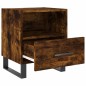 vidaXL Mesita de noche madera ingeniería roble ahumado 40x35x47,5 cm vidaXL Mesita de noche madera ingeniería roble ahumado 40x35x47,5 cm