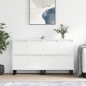 vidaXL Aparadores 2 uds madera contrachapada blanco brillo vidaXL Aparadores 2 uds madera contrachapada blanco brillo