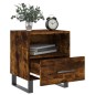 vidaXL Mesita de noche madera ingeniería roble ahumado 40x35x47,5 cm vidaXL Mesita de noche madera ingeniería roble ahumado 40x35x47,5 cm