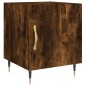 vidaXL Mesita de noche madera de ingeniería roble ahumado 40x40x50 cm vidaXL Mesita de noche madera de ingeniería roble ahumado 40x40x50 cm