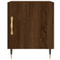 vidaXL Mesita de noche madera de ingeniería marrón roble 40x40x50 cm vidaXL Mesita de noche madera de ingeniería marrón roble 40x40x50 cm
