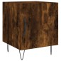 vidaXL Mesita de noche madera de ingeniería roble ahumado 40x40x50 cm