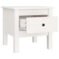 vidaXL Mesa auxiliar de madera maciza de pino blanco 40x40x39 cm vidaXL Mesa auxiliar de madera maciza de pino blanco 40x40x39 cm