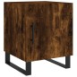 vidaXL Mesita de noche madera de ingeniería roble ahumado 40x40x50 cm vidaXL Mesita de noche madera de ingeniería roble ahumado 40x40x50 cm