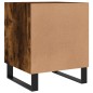 vidaXL Mesita de noche madera de ingeniería roble ahumado 40x40x50 cm vidaXL Mesita de noche madera de ingeniería roble ahumado 40x40x50 cm