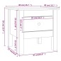 vidaXL Mesa auxiliar de madera maciza de pino blanco 40x40x39 cm vidaXL Mesa auxiliar de madera maciza de pino blanco 40x40x39 cm