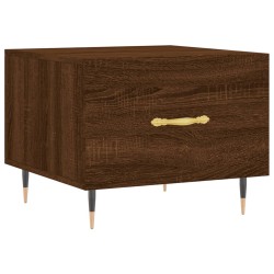 vidaXL Mesa de centro madera contrachapada roble marrón 50x50x40 cm