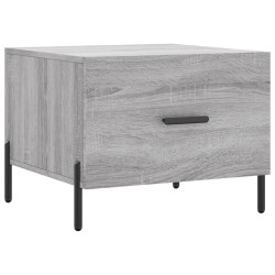 vidaXL Mesa de centro madera contrachapada gris Sonoma 50x50x40 cm