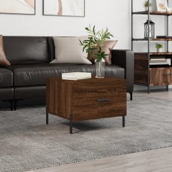 vidaXL Mesa de centro madera contrachapada roble marrón 50x50x40 cm