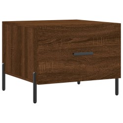 vidaXL Mesa de centro madera contrachapada roble marrón 50x50x40 cm