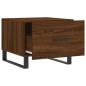 vidaXL Mesa de centro madera contrachapada roble marrón 50x50x40 cm vidaXL Mesa de centro madera contrachapada roble marrón 50x50x40 cm