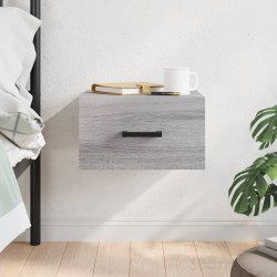 vidaXL Mesita de noche de pared color gris Sonoma 35x35x20 cm