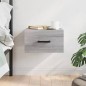 vidaXL Mesita de noche de pared color gris Sonoma 35x35x20 cm