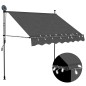 vidaXL Toldo manual retráctil con LED gris antracita 150 cm vidaXL Toldo manual retráctil con LED gris antracita 150 cm