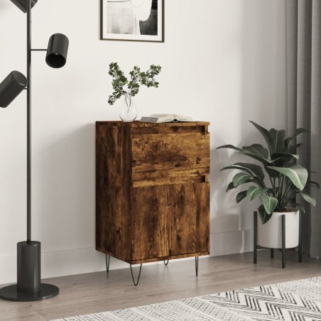 vidaXL Aparador madera de ingeniería roble ahumado 40x35x70 cm