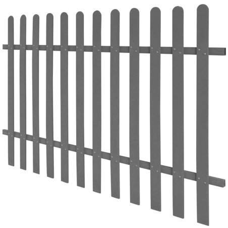 vidaXL Valla de estacas de jardín de WPC 200x120 cm