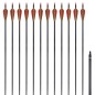 Flechas de carbono para arco recurvo estándar, 30" 0,76 cm, 12 pzas Flechas de carbono para arco recurvo estándar, 30" 0,76 cm, 12 pzas