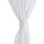 2 Cortinas blancas transparentes 140 x 175 cm 2 Cortinas blancas transparentes 140 x 175 cm
