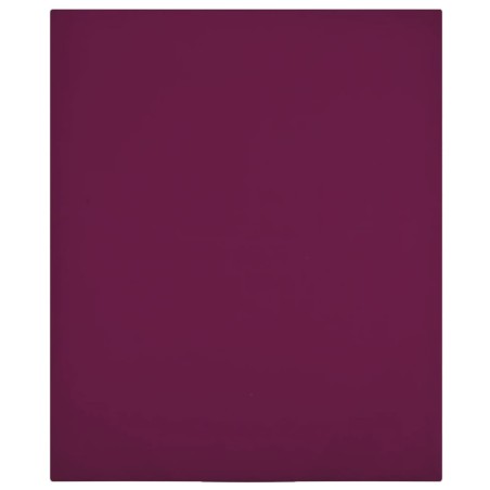 vidaXL Sábanas bajeras jersey 2 uds algodón burdeos 100x200 cm