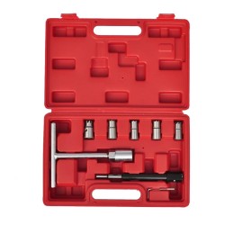 vidaXL Set de cortadores de conjunto de inyector diesel 7 piezas