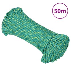 vidaXL Cuerda de barco polipropileno verde 3 mm 50 m