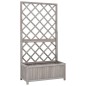 vidaXL Jardinera enrejada de jardín madera de abeto gris 70x30x135 cm vidaXL Jardinera enrejada de jardín madera de abeto gris 70x30x135 cm