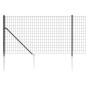 vidaXL Cerca de alambre con pinchos de anclaje gris antracita 0,8x10 m vidaXL Cerca de alambre con pinchos de anclaje gris antracita 0,8x10 m