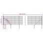vidaXL Cerca de alambre con pinchos de anclaje gris antracita 0,8x10 m vidaXL Cerca de alambre con pinchos de anclaje gris antracita 0,8x10 m