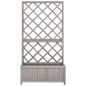 vidaXL Jardinera enrejada de jardín madera de abeto gris 70x30x135 cm vidaXL Jardinera enrejada de jardín madera de abeto gris 70x30x135 cm