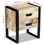 vidaXL Mesa auxiliar con 2 cajones madera maciza de mango 43x33x51 cm vidaXL Mesa auxiliar con 2 cajones madera maciza de mango 43x33x51 cm