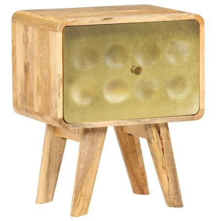 vidaXL Mesita de noche de madera maciza de mango 40x30x49 cm