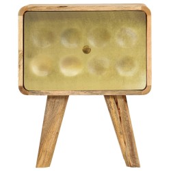 vidaXL Mesita de noche de madera maciza de mango 40x30x49 cm