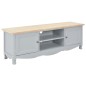 vidaXL Mueble para TV madera maciza de mango gris 120x30x40 cm