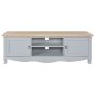 vidaXL Mueble para TV madera maciza de mango gris 120x30x40 cm