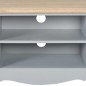 vidaXL Mueble para TV madera maciza de mango gris 120x30x40 cm