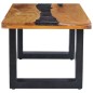 vidaXL Mesa de centro madera maciza de teca y poliresina 100x50x40 cm vidaXL Mesa de centro madera maciza de teca y poliresina 100x50x40 cm