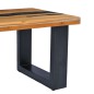 vidaXL Mesa de centro madera maciza de teca y poliresina 100x50x40 cm vidaXL Mesa de centro madera maciza de teca y poliresina 100x50x40 cm