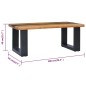 vidaXL Mesa de centro madera maciza de teca y poliresina 100x50x40 cm vidaXL Mesa de centro madera maciza de teca y poliresina 100x50x40 cm
