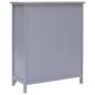 vidaXL Armario auxiliar de madera de paulownia gris 60x30x75 cm