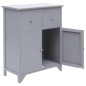 vidaXL Armario auxiliar de madera de paulownia gris 60x30x75 cm