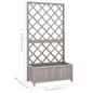 vidaXL Jardinera enrejada de jardín madera de abeto gris 70x30x135 cm vidaXL Jardinera enrejada de jardín madera de abeto gris 70x30x135 cm