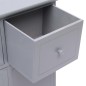 vidaXL Armario auxiliar de madera de paulownia gris 60x30x75 cm