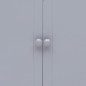 vidaXL Armario auxiliar de madera de paulownia gris 60x30x75 cm